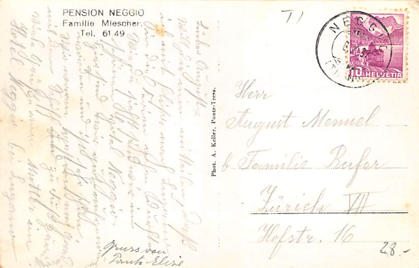 Neggio, Pension Neggio