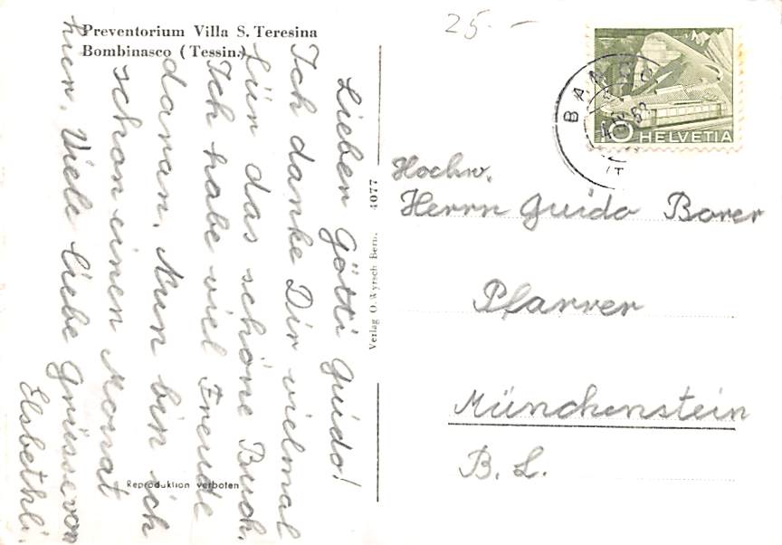 Bombinasco, Preventorium Villa S. Teresina