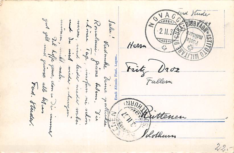 Novaggio, Saluti da Novaggio