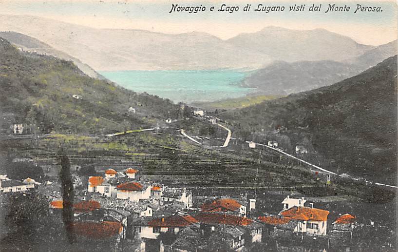 Novaggio, e Lago die Lugano visti dal Monte Perosa