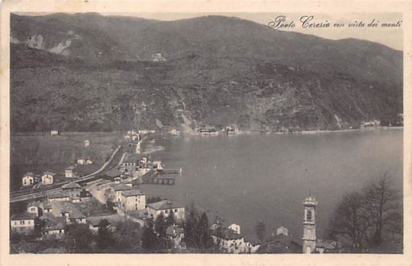 Porto Ceresio, con vista dei monti