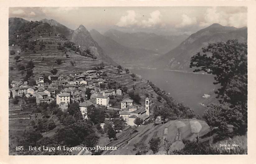 Bré, e Lago di Lugano verso Porlezza