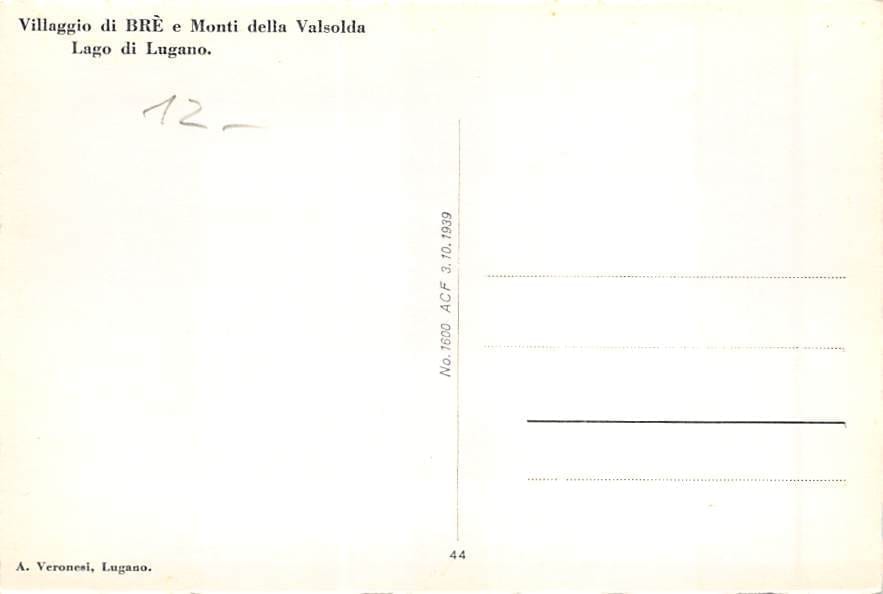 Bré-Villaggio, e Monti della Valsolda, Lago di Lugano