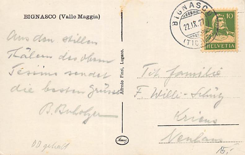 Bignasco, Valle Maggia