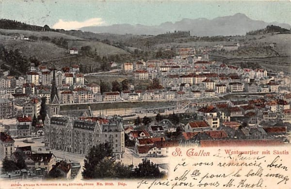 St.Gallen, Westquartier mit Säntis