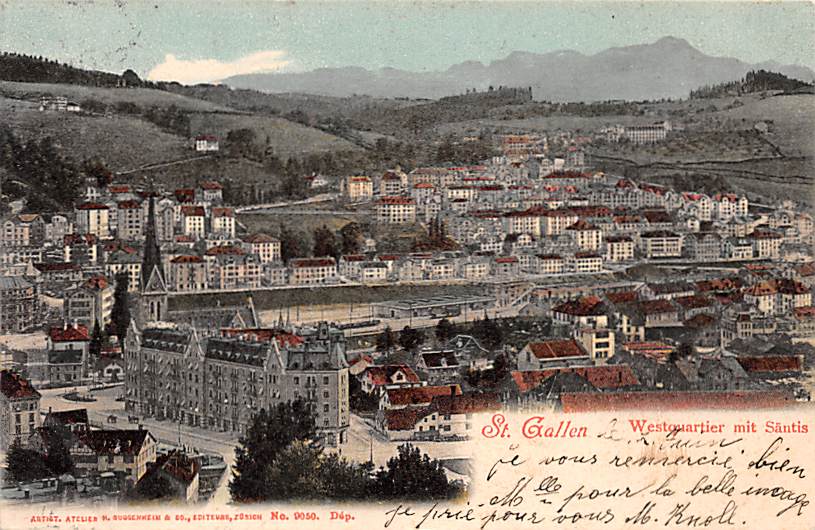 St.Gallen, Westquartier mit Säntis