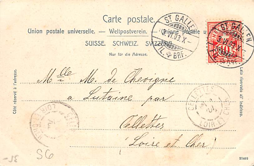 St.Gallen, Westquartier mit Säntis