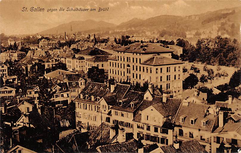 St.Gallen, gegen die Schulhäuser am Brühl