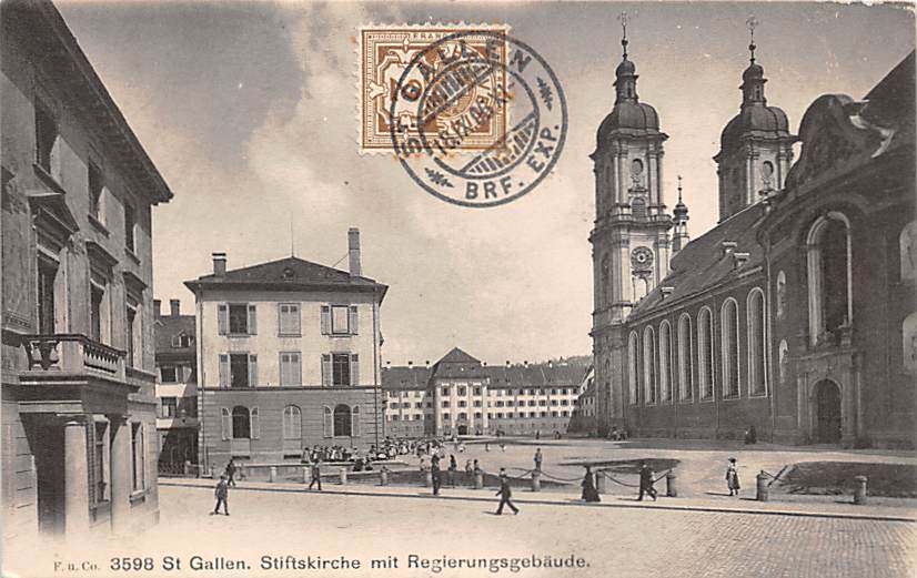 St.Gallen, Stiftskirche mit Regierungsgebäude