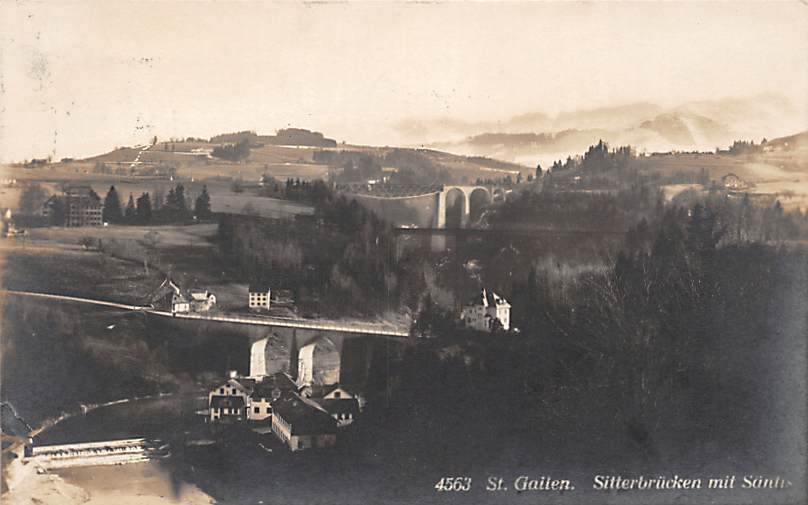 St.Gallen, Sitterbrücken mit Säntis