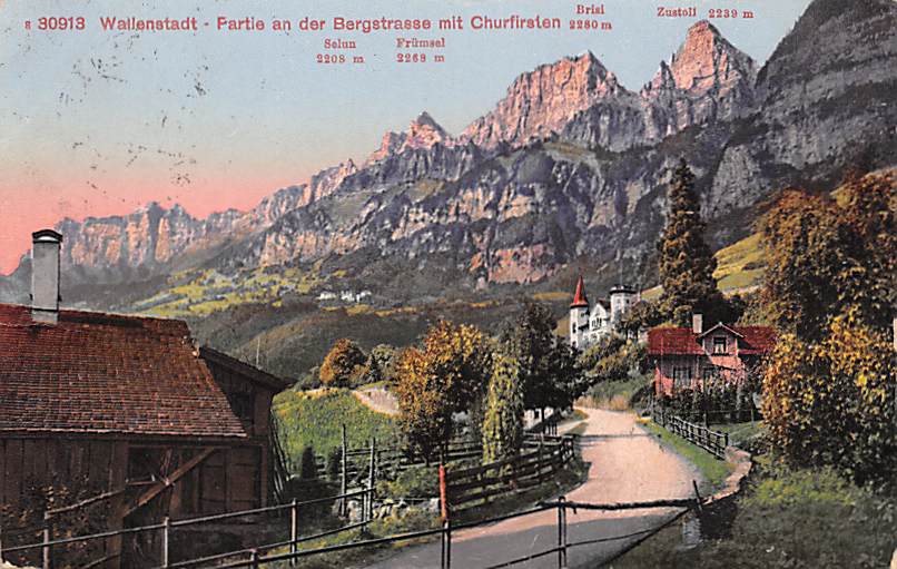 Wallenstadt, Partie an der Bergstrasse