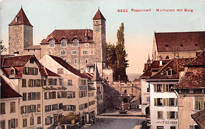 Rapperswil, Marktplatz mit Burg