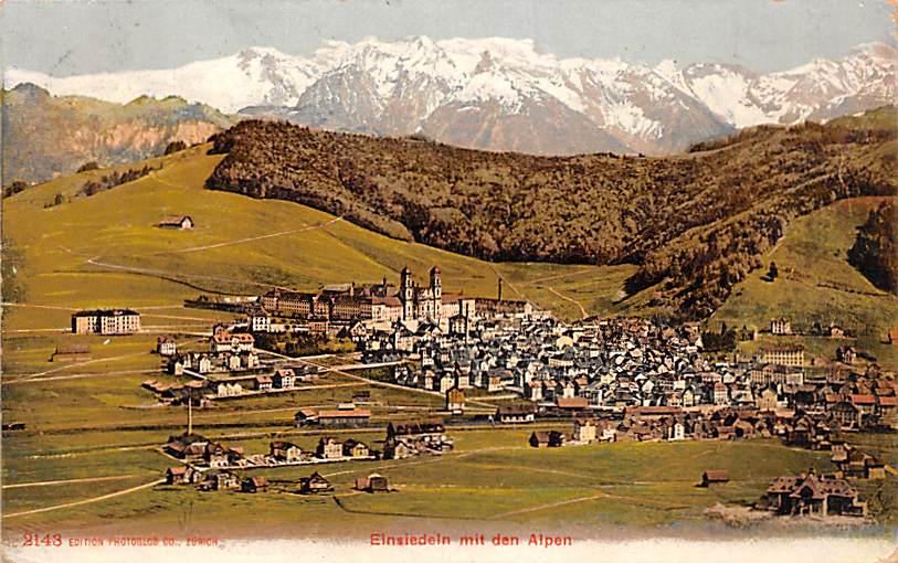 Einsiedeln, mit den Alpen