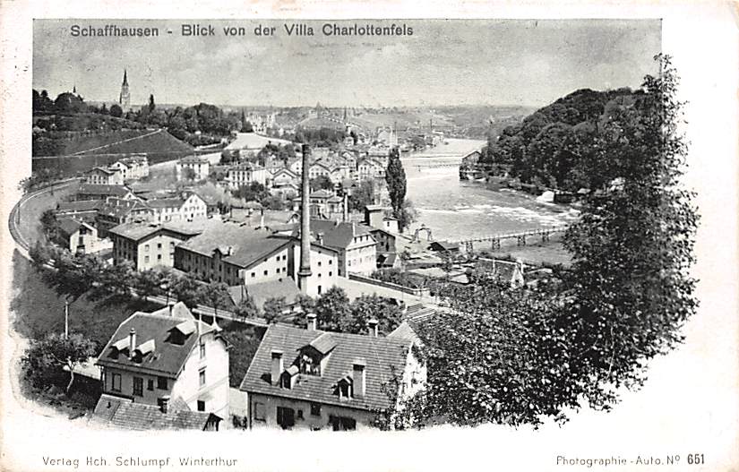Schaffhausen, Blick von der Villa Charlottenfels