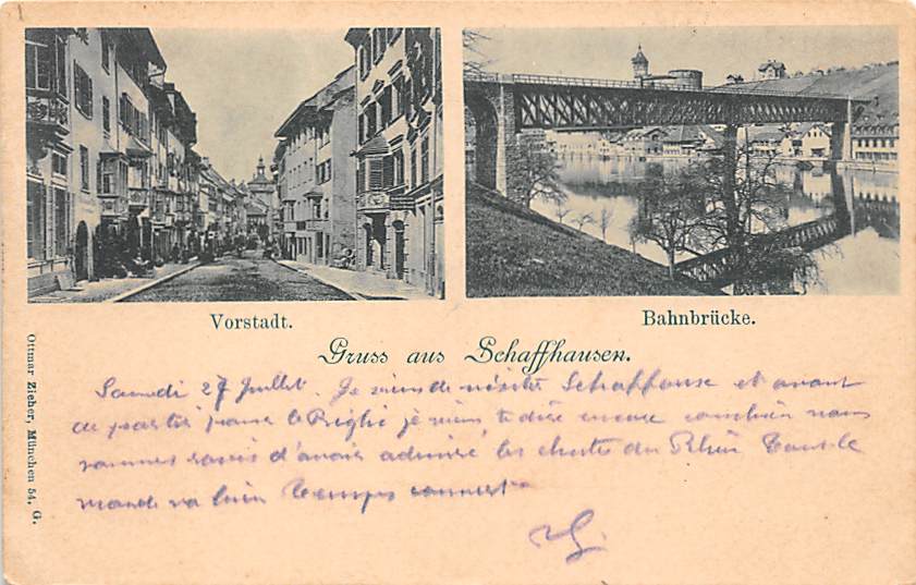 Schaffhausen, Vorstadt - Bahnbrücke