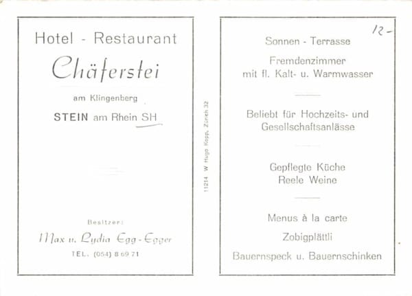 Stein a. Rhein, Chäferstei