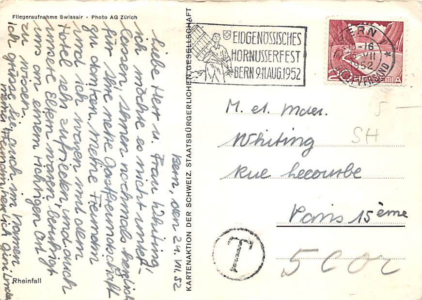 Rheinfall, Fliegeraufnahme Swissair