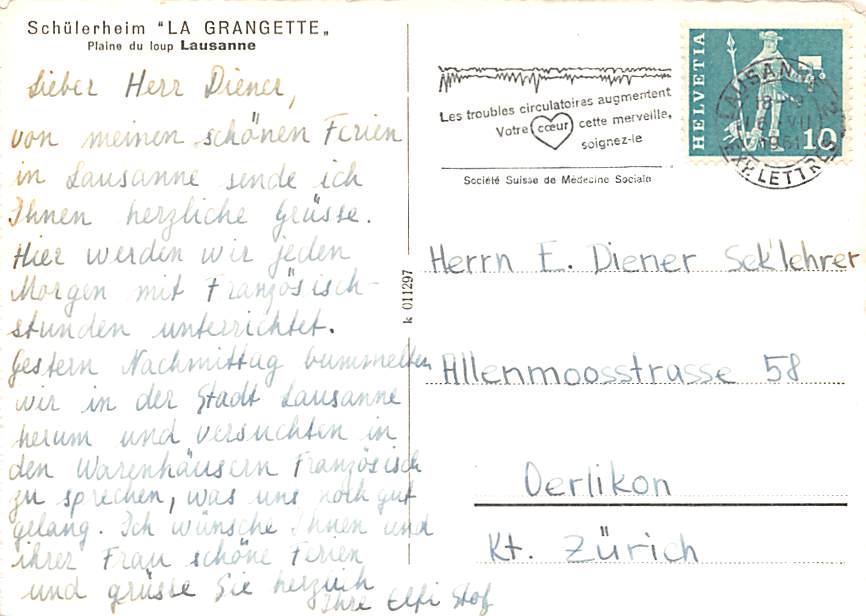 Lausanne, Schülerheim "La Grangette"