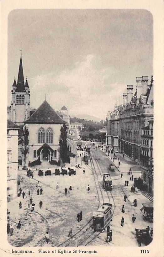 Lausanne, Place et Eglise St-Francois