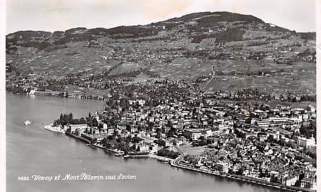 Vevey, et Mont-Pélerin vus d'avion