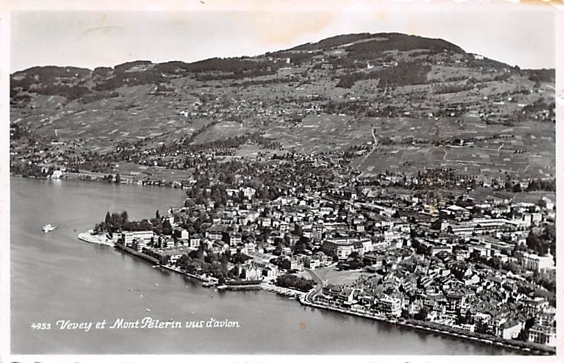 Vevey, et Mont-Pélerin vus d'avion