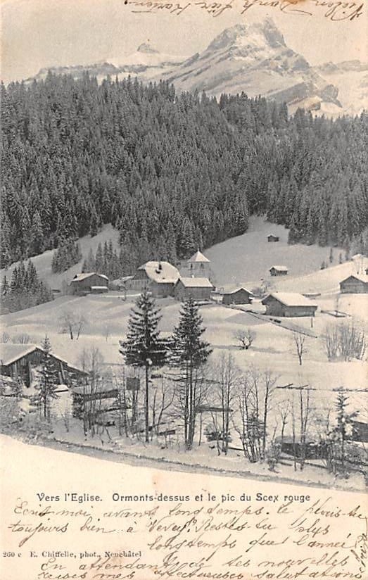 Vers L'Eglise, Ormonts-dessous et le pic du Scex rouge