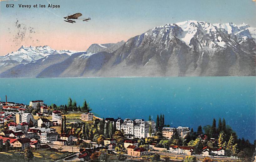 Vevey, et les Alpes