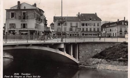 Yverdon, Pont de Glayres et Place Bel-Air