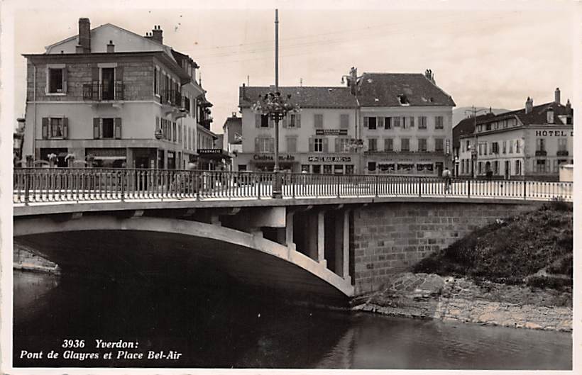 Yverdon, Pont de Glayres et Place Bel-Air