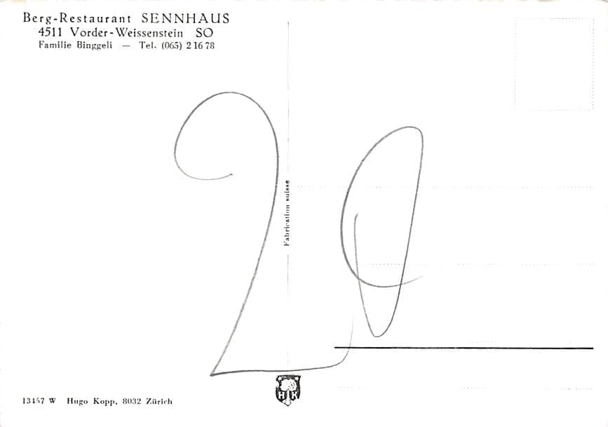 Weissenstein, Berg-Restaurant Sennhaus