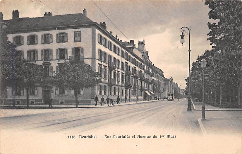 Neuenburg, Neuchâtel, Rue Pourtalès et Avenue du 1er Mars
