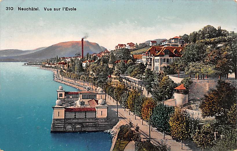 Neuenburg, Neuchâtel, Vue sur l'Evole
