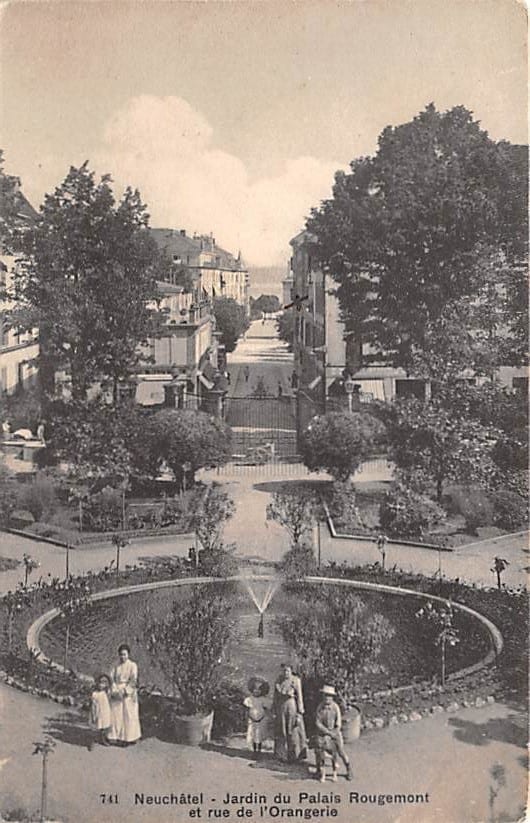 Neuenburg, Jardin du Palais Rougemont et rue de l'Orangerie
