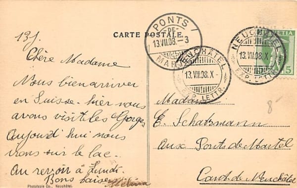 Neuenburg, Neuchâtel, Hotel Terminus et l'Eglise catholique