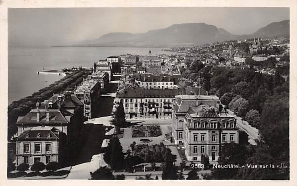 Neuenburg, Neuchâtel, Vue sur la ville