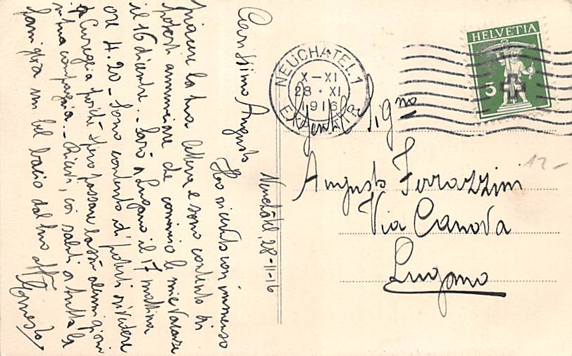 Neuenburg, Neuchâtel, Le Port et la Poste