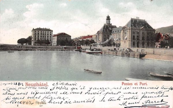 Neuenburg, Neuchâtel, Postes et Port