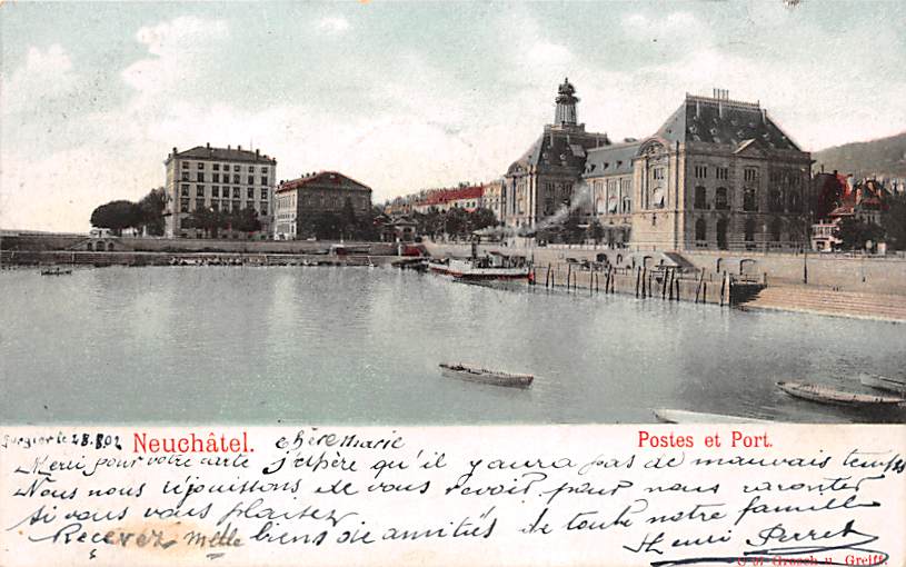 Neuenburg, Neuchâtel, Postes et Port