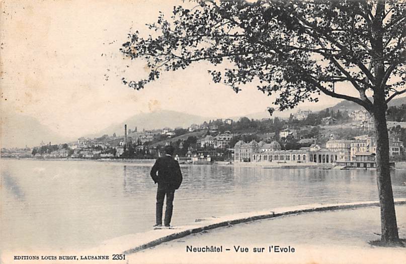 Neuenburg, Neuchâtel, Vue sur l'Evole