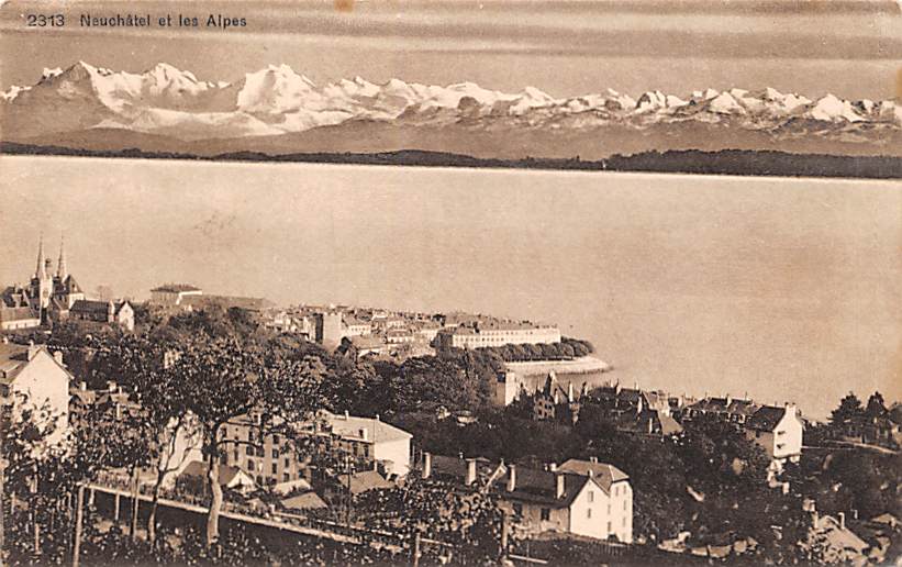 Neuenburg, Neuchâtel, et les Alpes