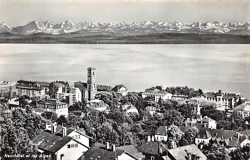Neuenburg, Neuchâtel, et les Alpes