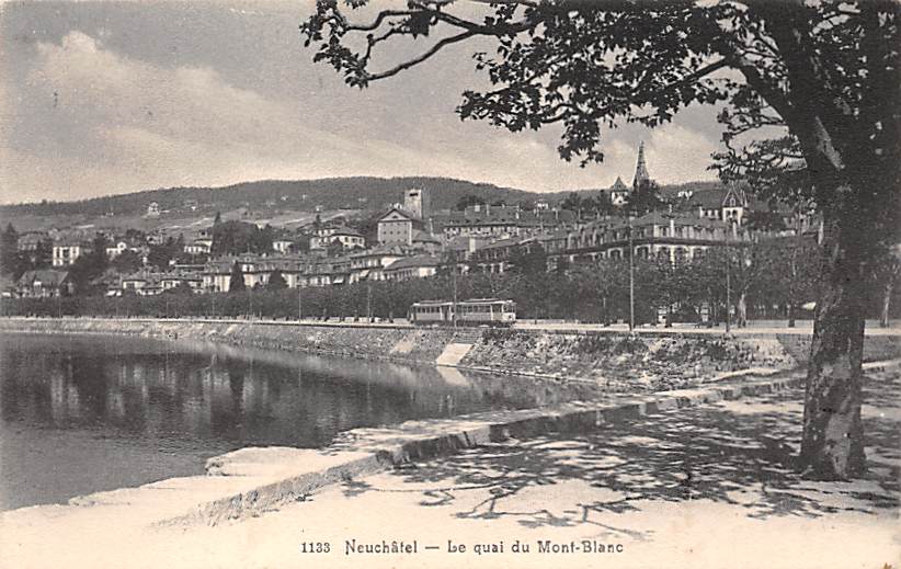 Neuenburg, Neuchâtel, Le quai du Mont-Blanc
