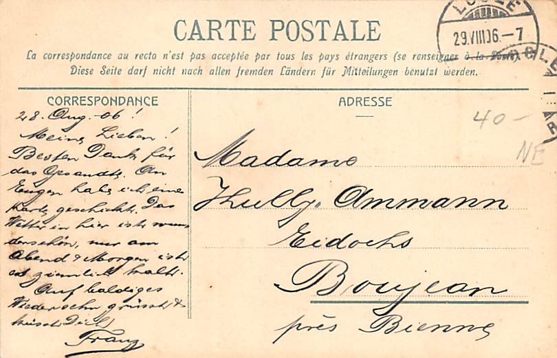 Le Locle, Eglise, rue du Temple et Place du marché