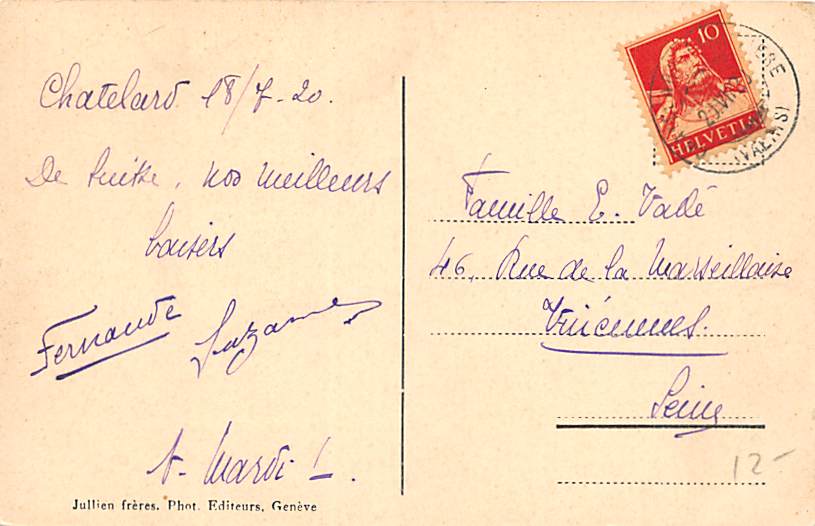 Salvan, et les Rochers du Soir