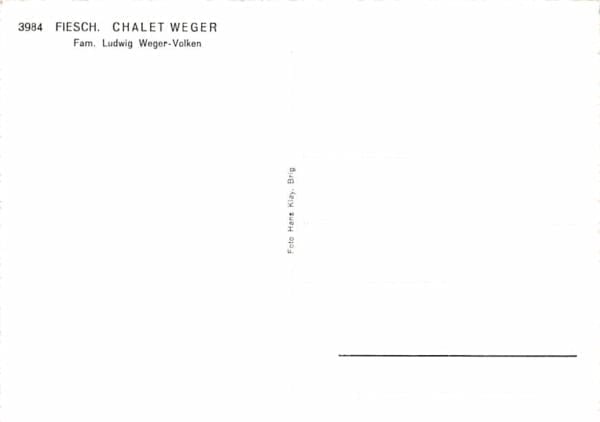 Fiesch, Chalet Weger