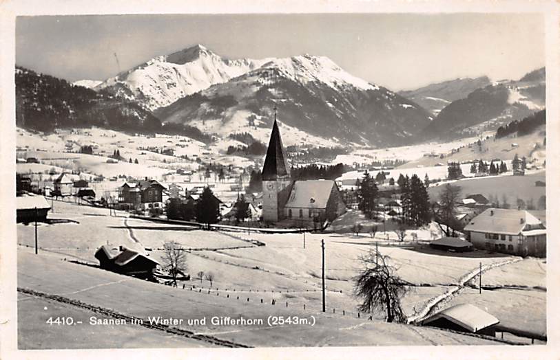 Saanen, im Winter und Gifferhorn