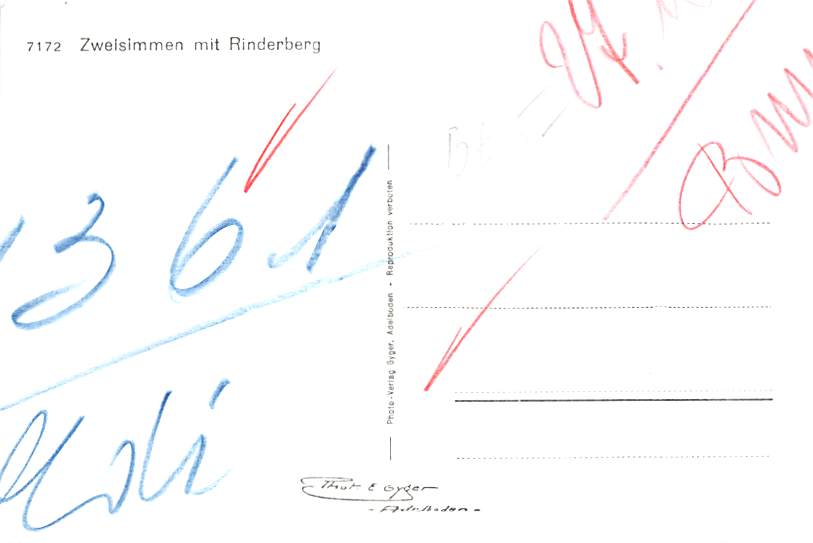 Zweisimmen, mit Rinderberg