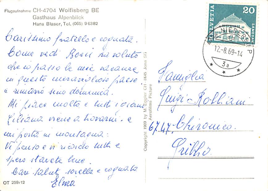 Wolfisberg BE, Flugaufnahme