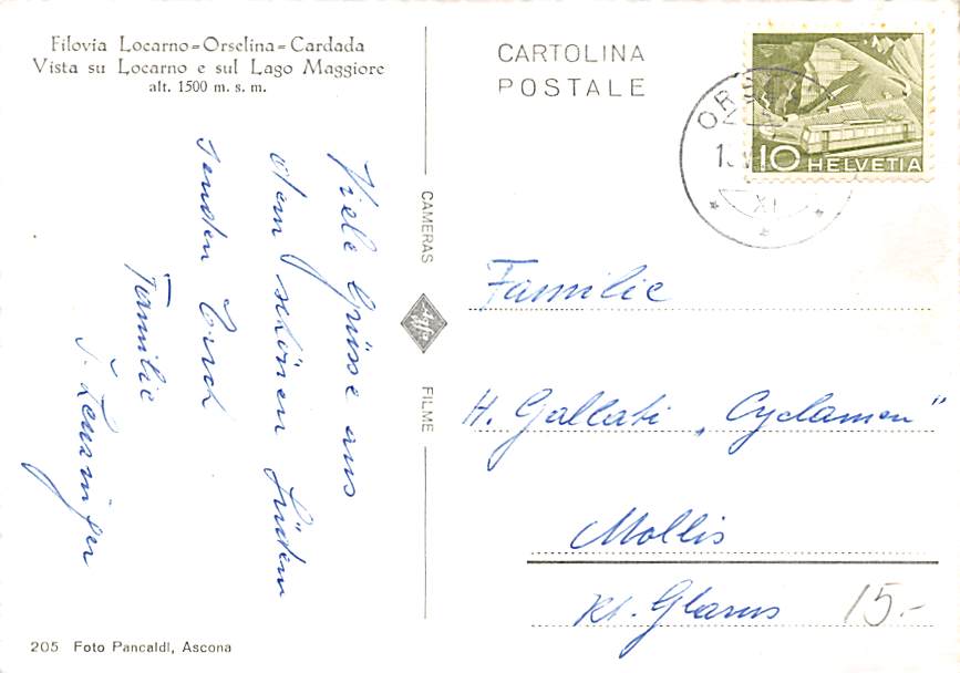 Locarno-Orselina-Cardada, Filovia