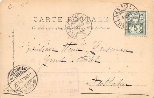 Villars, et le Gd. Muveran, vus de Chesières